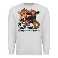 Dove Grey OCD Obsessive Cow Disorder Premium Sweatshirt - texasbilliewilder