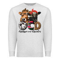 Oatmeal Heather OCD Obsessive Cow Disorder Premium Sweatshirt - texasbilliewilder