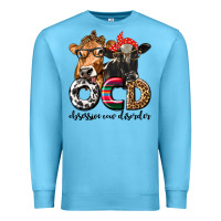 Ocean Blue OCD Obsessive Cow Disorder Premium Sweatshirt - texasbilliewilder