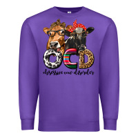 Purple OCD Obsessive Cow Disorder Premium Sweatshirt - texasbilliewilder