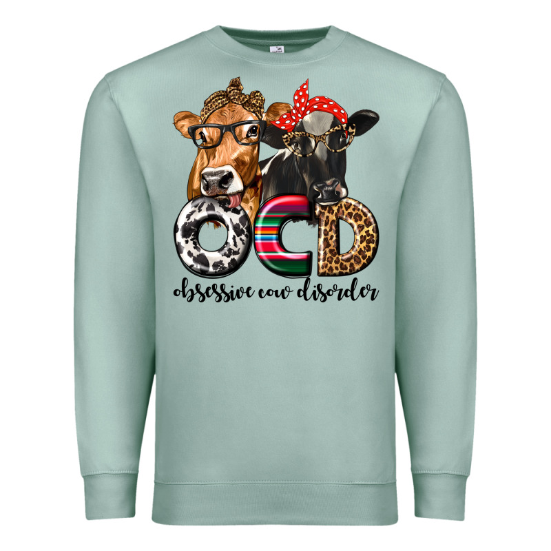 Ocd Obsessive Cow Disorder Premium Sweatshirt by texasbilliewilder | Teevron