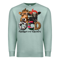 Seafoam OCD Obsessive Cow Disorder Premium Sweatshirt - texasbilliewilder