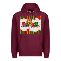 Burgundy juneteenth black power Premium Hoodie - TumblerDesignByShophia