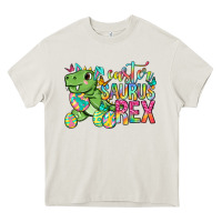 Cream Easter Saurus Rex Easter Day Heavy Core Tee - Neo Western