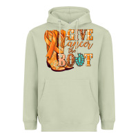 Matcha Give Cancer the boot Kidney Cancer orange ribbon Heavyweight Hoodie - NancyCooperArtShop
