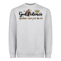 Heather Grey godfidence Heavyweight Sweatshirt - MaliasSmallBusiness
