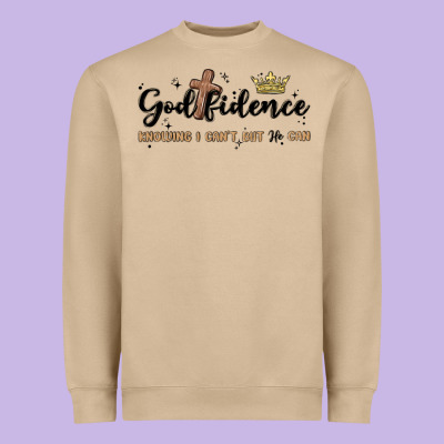 Godfidence Heavyweight Sweatshirt Designed By Maliassmallbusiness