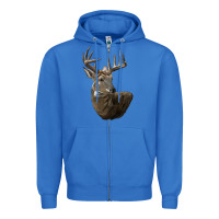 True Royal white tailed buck deer head Zipper Hoodie - LillyAllenDesigns