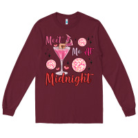 Burgundy meet me at midnight Long Sleeve Tee - MaliasSmallBusiness