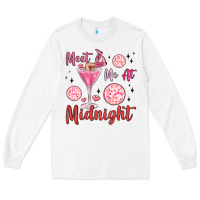 White meet me at midnight Long Sleeve Tee - MaliasSmallBusiness