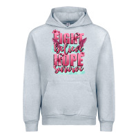 Heather Grey fight believe hope survive cancer awareness Urban Hoodie - FaDigitalArtStudio
