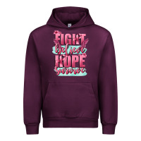 Mauve Wine fight believe hope survive cancer awareness Urban Hoodie - FaDigitalArtStudio