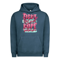 Pigment Midnight Navy fight believe hope survive cancer awareness Urban Hoodie - FaDigitalArtStudio