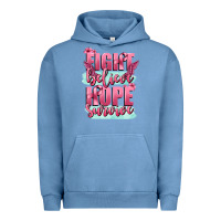 Pigment Pebble Blue fight believe hope survive cancer awareness Urban Hoodie - FaDigitalArtStudio