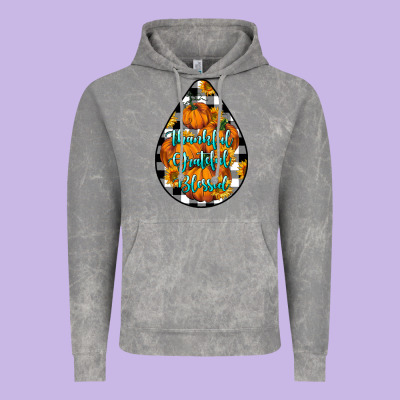 Thankful Grateful Blessed Vintage Hoodie Designed By Lillyallendesigns