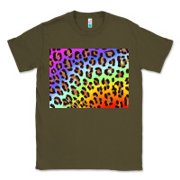 Army Green leopard background rainbow 3200x2400 Classic Tee - AdoDesignShop