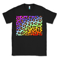 Black leopard background rainbow 3200x2400 Classic Tee - AdoDesignShop