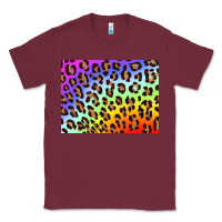 Burgundy leopard background rainbow 3200x2400 Classic Tee - AdoDesignShop