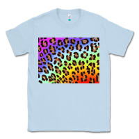 Dusty Blue leopard background rainbow 3200x2400 Classic Tee - AdoDesignShop