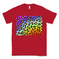 Red leopard background rainbow 3200x2400 Classic Tee - AdoDesignShop