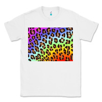 White leopard background rainbow 3200x2400 Classic Tee - AdoDesignShop