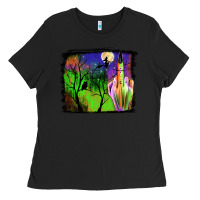Black halloween background Ladies Tee - JahusDesignShop
