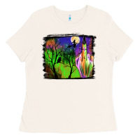 Bone halloween background Ladies Tee - JahusDesignShop