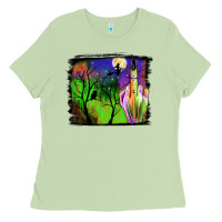 Matcha halloween background Ladies Tee - JahusDesignShop