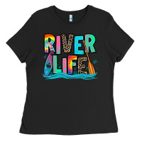 Black river life kayaking Ladies Tee - Zillion Design Studio