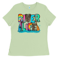 Matcha river life kayaking Ladies Tee - Zillion Design Studio