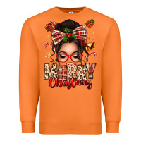 Carrot merry christmas messy bun Premium Sweatshirt - texasbilliewilder