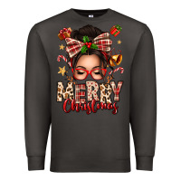 Smoke merry christmas messy bun Premium Sweatshirt - texasbilliewilder