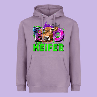 Boo Heifer Cow Heavyweight Hoodie Designed By Texasbilliewilder