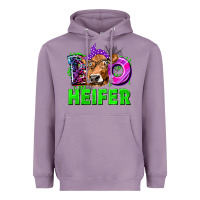 Lavender Boo Heifer Cow Heavyweight Hoodie - texasbilliewilder