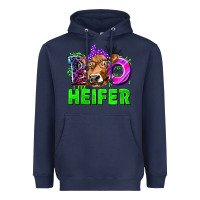 Navy Boo Heifer Cow Heavyweight Hoodie - texasbilliewilder