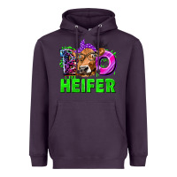 Plum Boo Heifer Cow Heavyweight Hoodie - texasbilliewilder