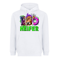 White Boo Heifer Cow Heavyweight Hoodie - texasbilliewilder