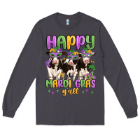 Smoke happy mardi gras y'all Long Sleeve Tee - MaliasSmallBusiness