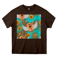 Chocolate Brown rock n roll hands seamless pattern Heavy Core Tee - HRA Design Shop