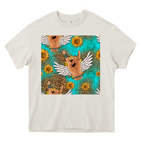 Cream rock n roll hands seamless pattern Heavy Core Tee - HRA Design Shop