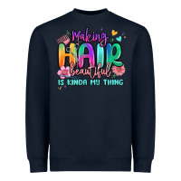 Navy making hair beautiful is kinda my thing Heavyweight Sweatshirt - MaliasSmallBusiness