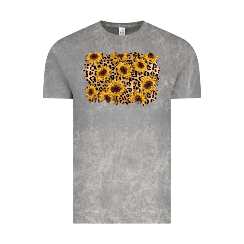 Sunflower Leopard Background Vintage Tee by AdoDesignShop | Teevron