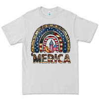 Dove Grey merica rainbow Premium Tee - CowhideDigitalArt