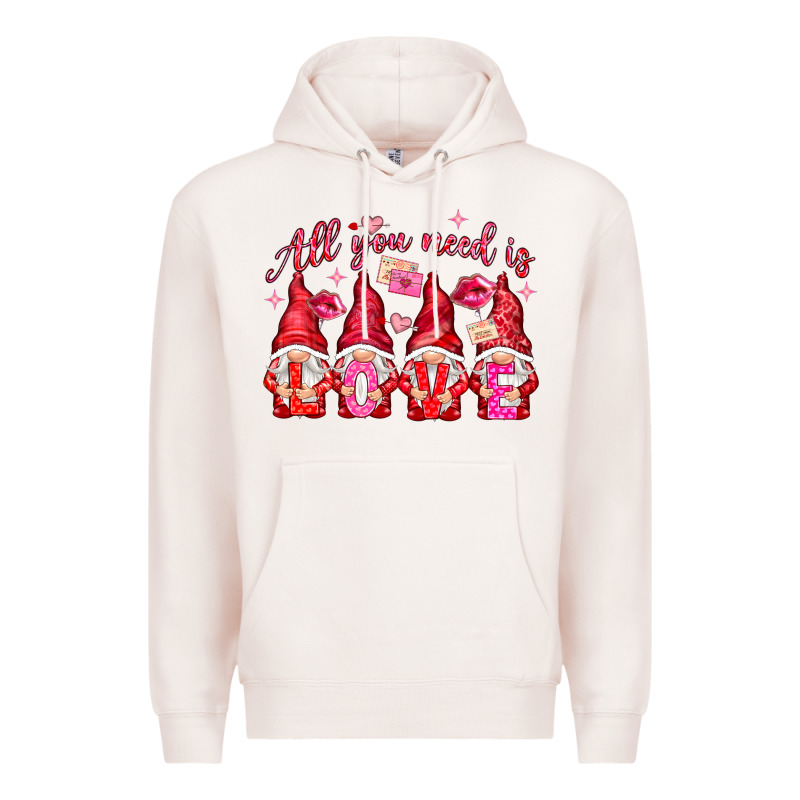 All You Need Is Love Gnomies Valentine's Day Premium Hoodie by HowdyJamesFarm | Teevron