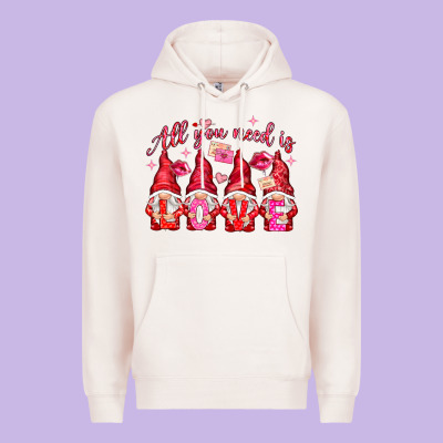 All You Need Is Love Gnomies Valentine's Day Premium Hoodie Designed By Howdyjamesfarm