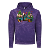 Cloud Purple christmas farm animals truck Vintage Hoodie - Jasminsmagicworld