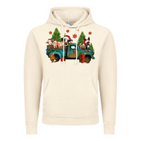 Vintage Artic christmas farm animals truck Vintage Hoodie - Jasminsmagicworld