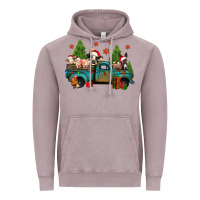 Vintage Zinc christmas farm animals truck Vintage Hoodie - Jasminsmagicworld