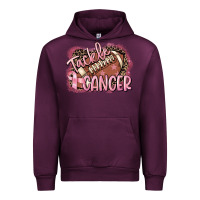 Mauve Wine Tackle cancer Football Urban Hoodie - FaDigitalArtStudio