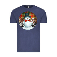 Vintage Denim western snowman christmas ornament Vintage Tee - Jasminsmagicworld